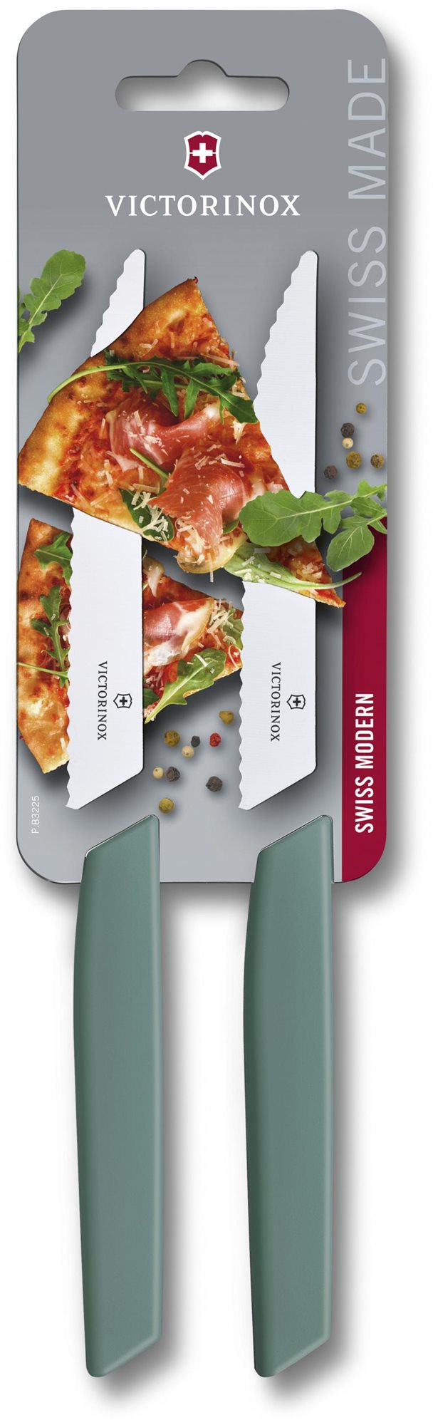 Victorinox Swiss Modern Sada 2 steakových nožů šalvějově zelená