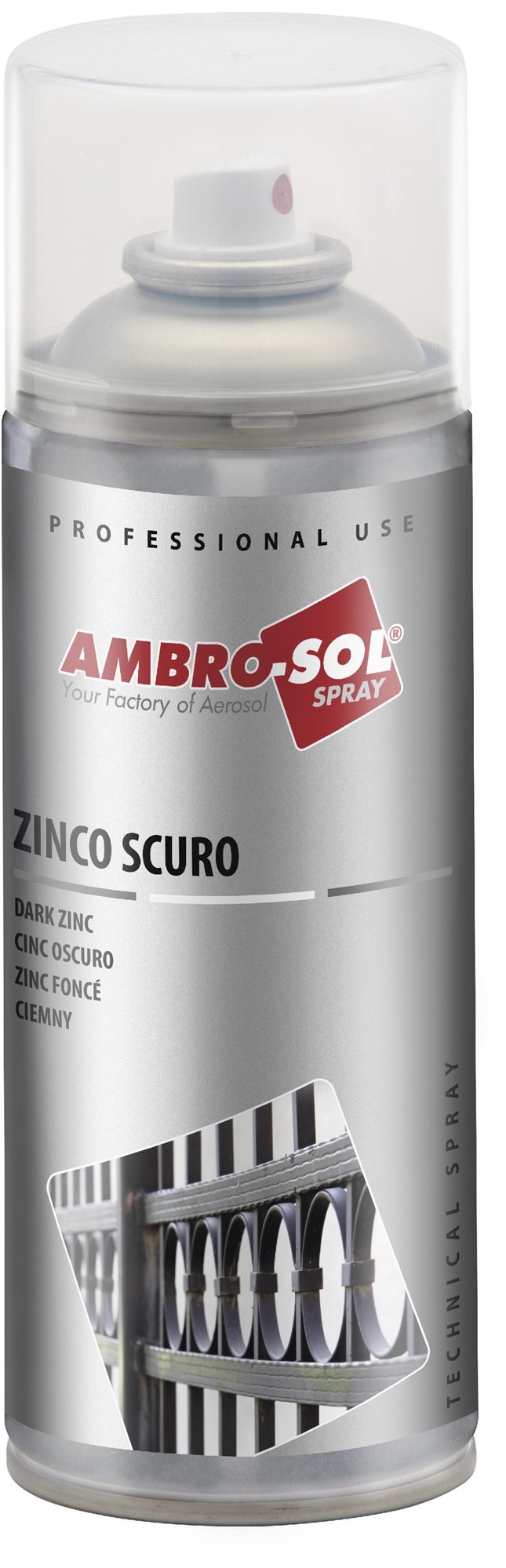 AMBRO-SOL Tmavá zinková barva ve spreji Dark Zinc 400 ml