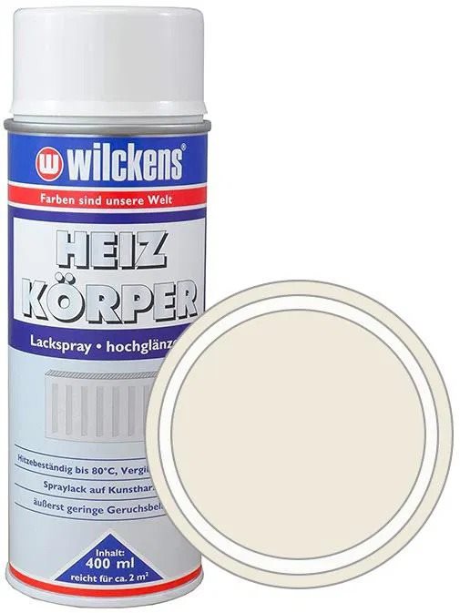 Wilckens Bílá lesklá barva na topení ve spreji Heizkoerper Lackspray 400 ml krémová bílá
