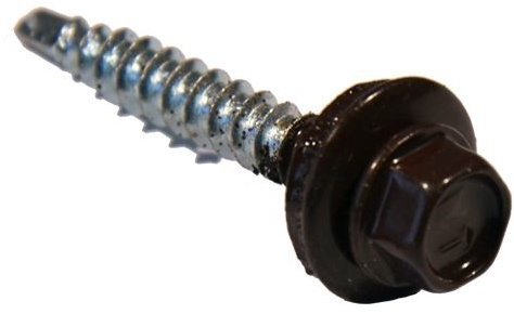 WT WINTECH Střešní šroub + EPDM 4,8 × 20 mm, samovrtný Hnědá RAL 8017 200 ks