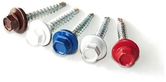 WT WINTECH Střešní šroub + EPDM 4,8 × 60 mm, samovrtný Hnědá RAL 8017 100 ks