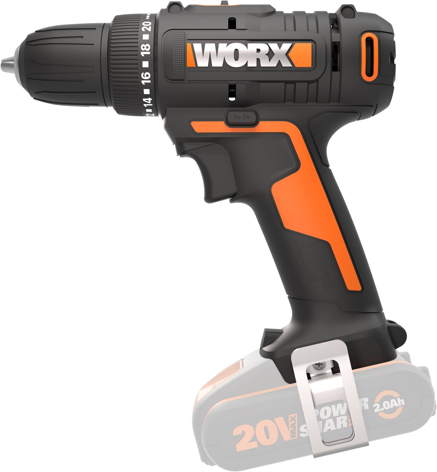 WORX Vrtačka AKU 20V 30 Nm WX100.9 (bez AKU)