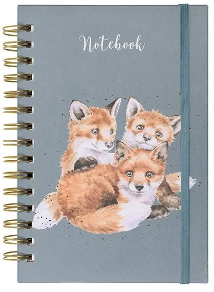 Wrendale Designs Kroužkový blok A5 Lišky