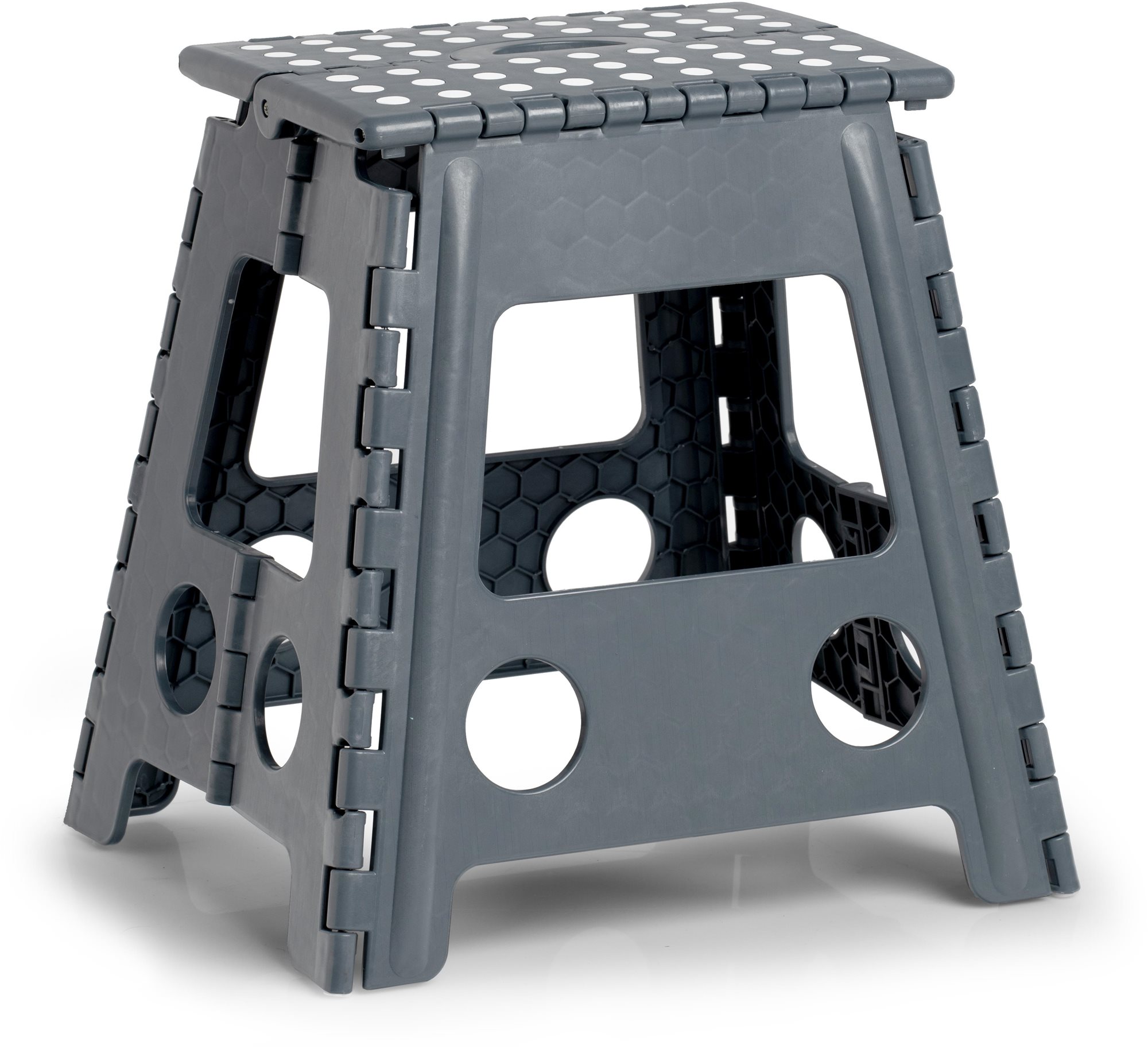 ZELLER Skládací stolička 38,5 × 31,5 × 39 cm, nosnost 150 kg šedá