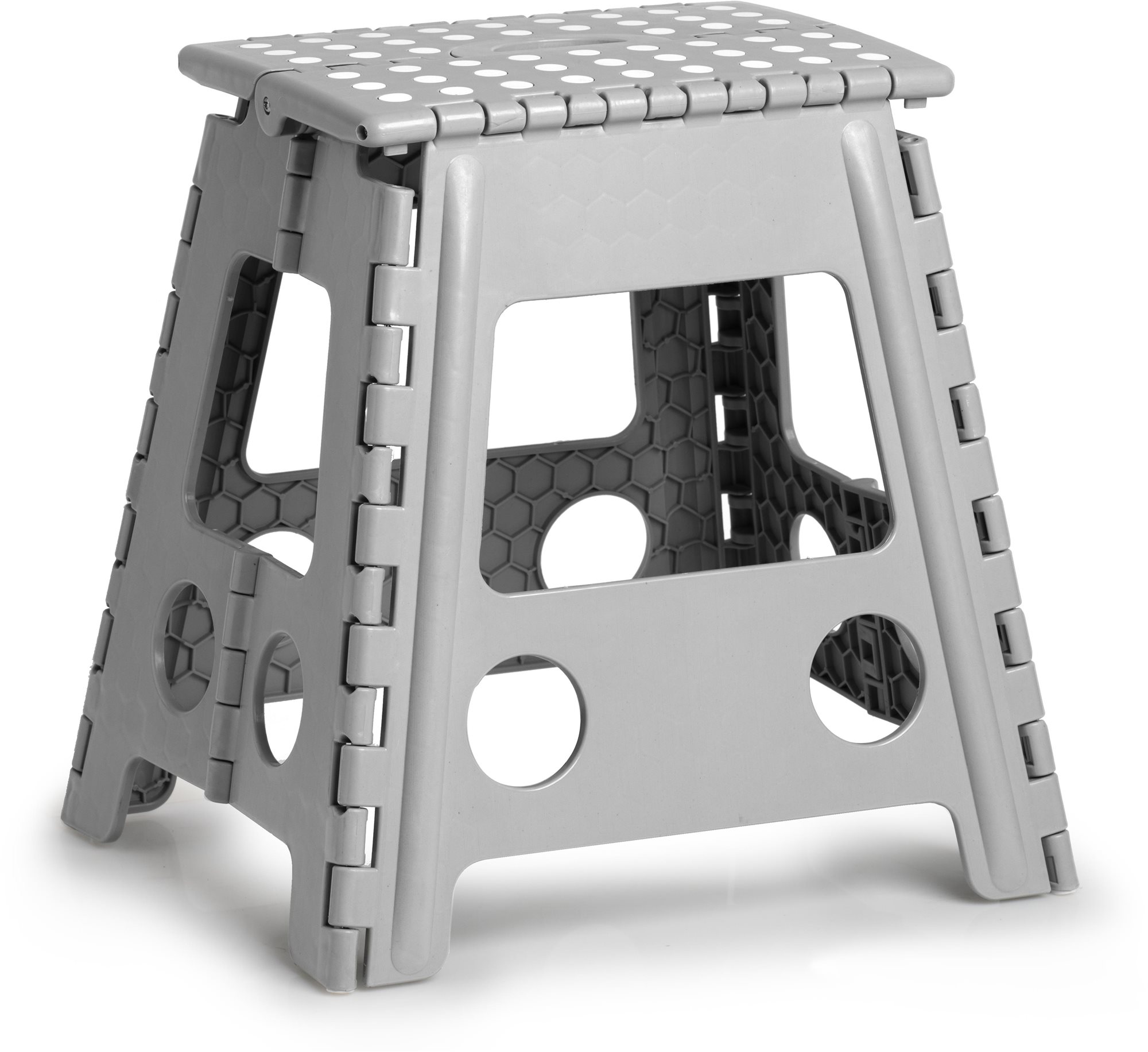 ZELLER Skládací stolička 38,5 × 31,5× 39 cm, nosnost 150 kg světle šedá
