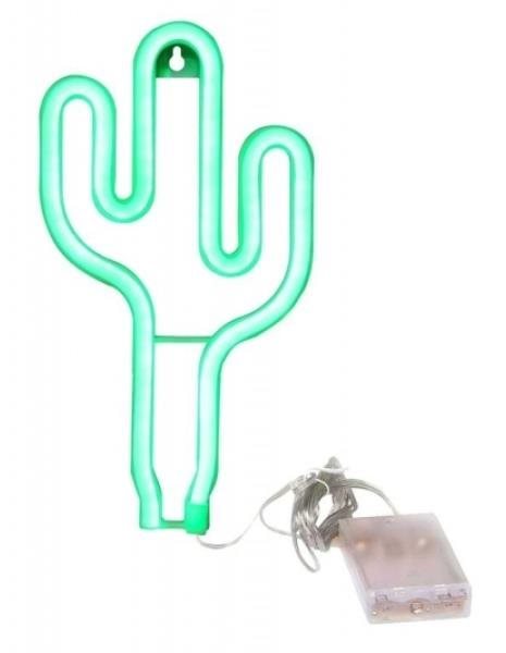 MDS Neonová LED lampa kaktus - zelená