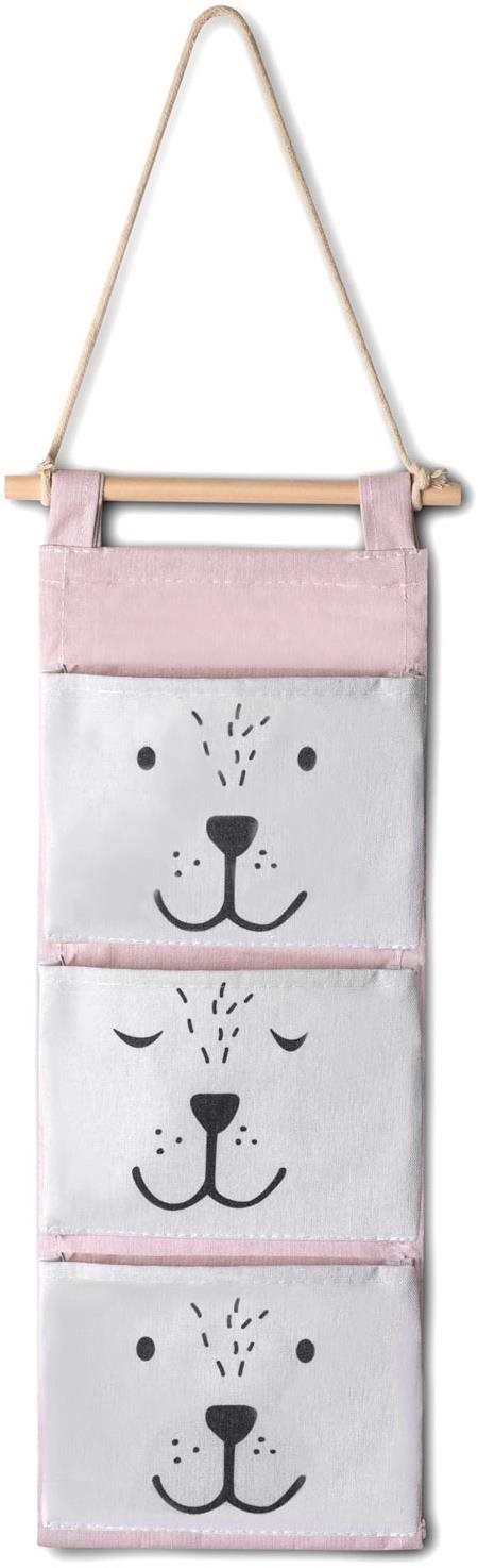 Nukido Závěsný organizér na hračky, růžový