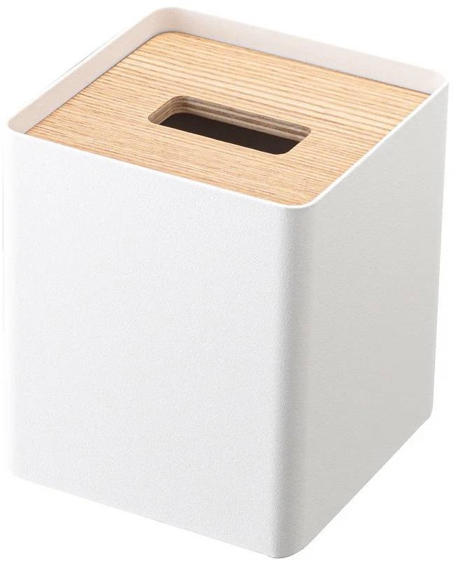 YAMAZAKI Zásobník na kosmetické ubrousky Rin 5180, bílý