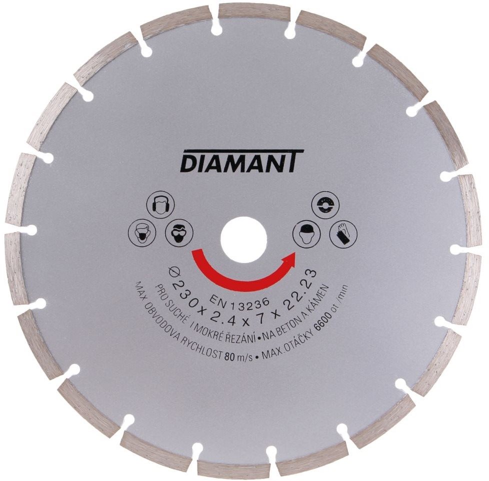 Kotouč diamantový segment O 230 x 22.2 mm, DIAMANT