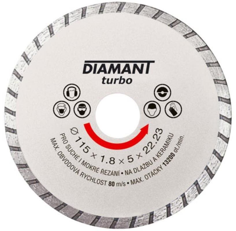 Kotouč diamantový turbo O 180 x 22.2 mm, DIAMANT