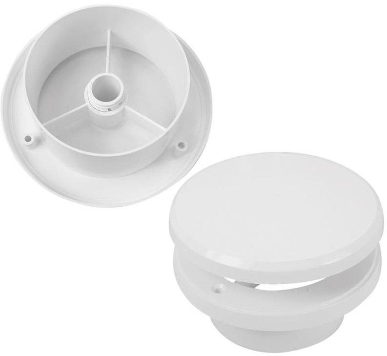 Ventil talířový s regulací TV O100 mm, bílý 0420
