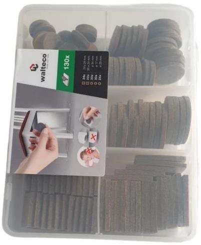 Euronářadí Sada filcových podložek, hnědá, 130 ks