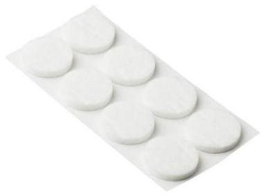 Euronářadí Podložky filcové průměr 30 mm, samolepící, bílé, 32 ks