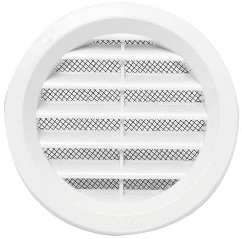 Mřížka větrací kruhová se síťovinou VM, O 150 mm, bílá 0401