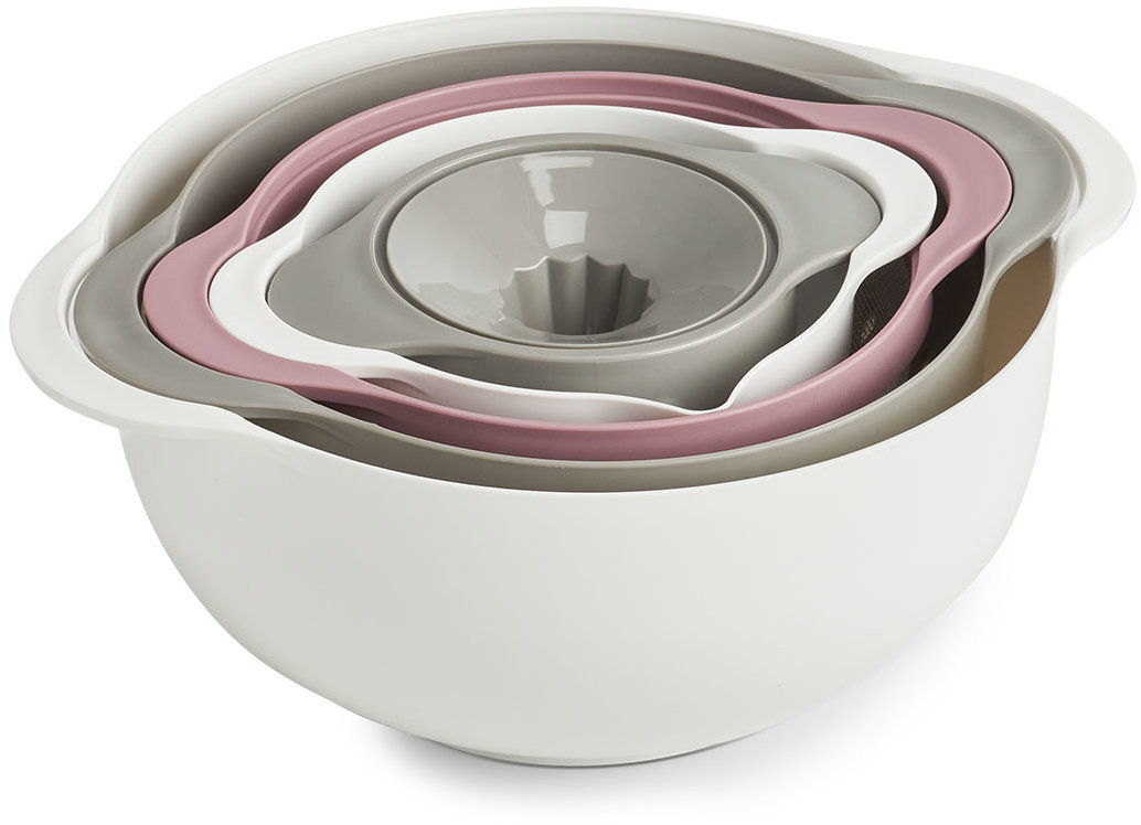 Zeller Multifunční set cedník, lis, miska, síto, mísa 31,7 × 12,5 cm, 5 ks