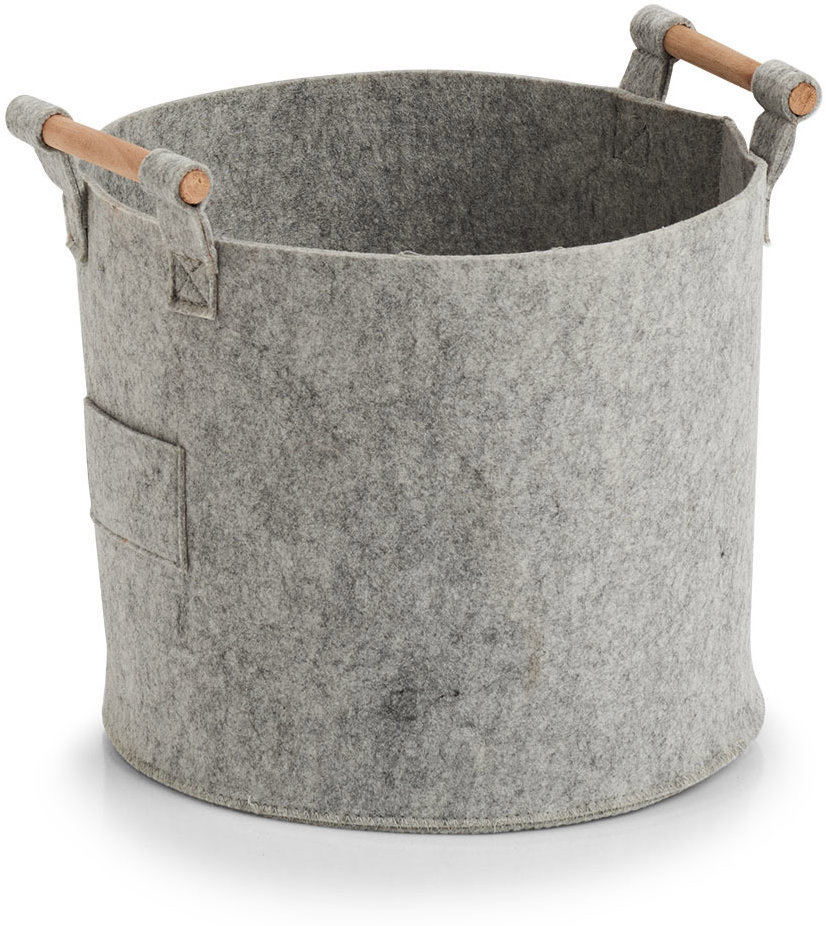 ZELLER Úložný box filcový kulatý 31 × 28 cm, světle šedý