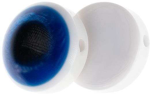 Knoflíky Žirovnice Knoflík 1,5 cm očičko modré 349892C - sada 6 ks