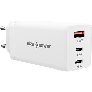 AlzaPower G165 GaN Fast Charge 65W bílá (APW-CCG165W)