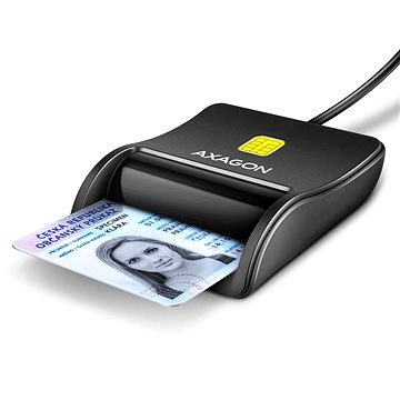 AXAGON CRE-SM3N Smart card / ID card FlatReader, USB-A cable 1.3 m (CRE-SM3N)