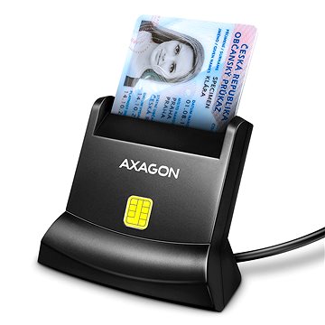 AXAGON CRE-SM4N Smart card / ID card StandReader, USB-A cable 1.3 m (CRE-SM4N)