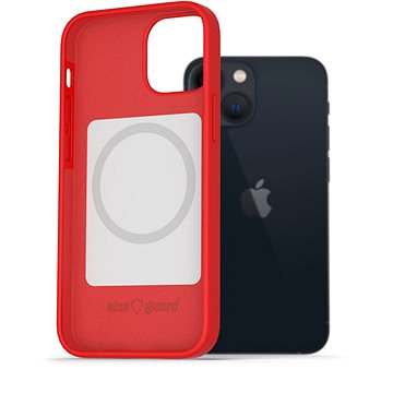 AlzaGuard Magsafe Silicone Case pro iPhone 13 Mini červené (AGD-MFMS0002R)