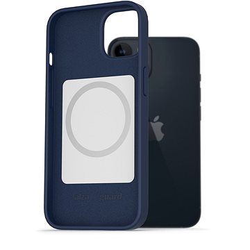 AlzaGuard Magsafe Silicone Case pro iPhone 14 modré (AGD-MFMS0004L)