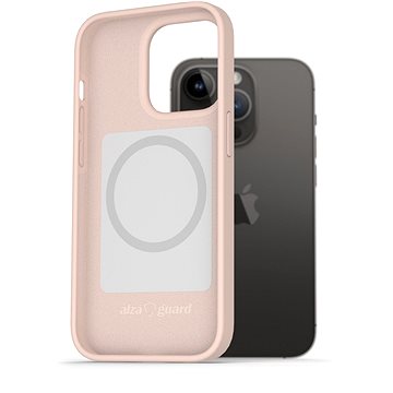 AlzaGuard Magsafe Silicone Case pro iPhone 14 Pro růžové (AGD-MFMS0006P)