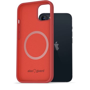 AlzaGuard Magnetic Silicone Case pro iPhone 13 červené (AGD-PCMS0005R)
