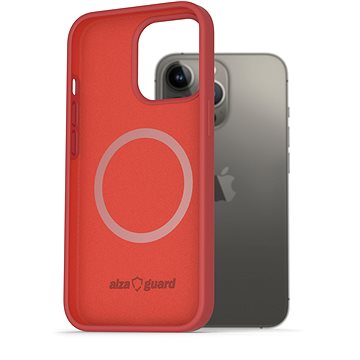 AlzaGuard Magnetic Silicone Case pro iPhone 13 Pro červené (AGD-PCMS0006R)
