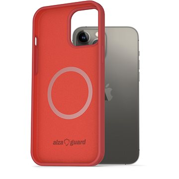 AlzaGuard Magnetic Silicone Case pro iPhone 13 Pro Max červené (AGD-PCMS0007R)