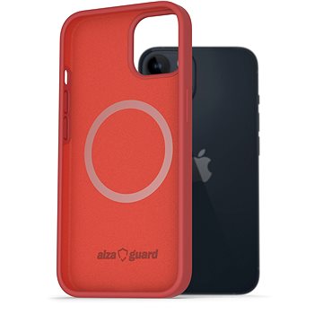 AlzaGuard Magnetic Silicone Case pro iPhone 14 červené (AGD-PCMS0008R)