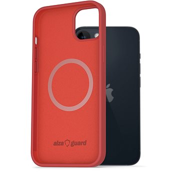 AlzaGuard Magnetic Silicone Case pro iPhone 14 Plus červené (AGD-PCMS0009R)