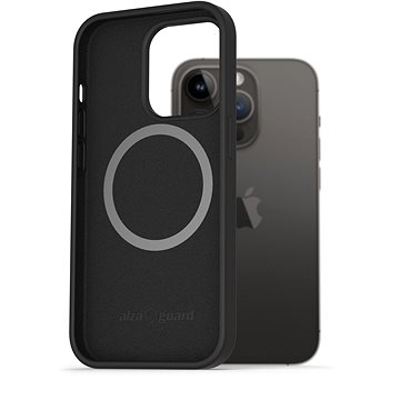 AlzaGuard Magnetic Silicone Case pro iPhone 14 Pro černé (AGD-PCMS0010B)