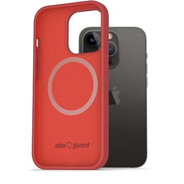AlzaGuard Magnetic Silicone Case pro iPhone 14 Pro červené (AGD-PCMS0010R)