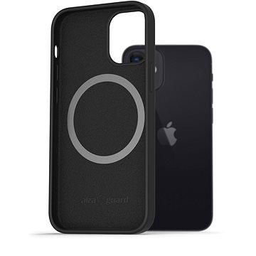 AlzaGuard Magnetic Silicone Case pro iPhone 12 Mini černé (AGD-PCMS001B)