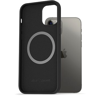 AlzaGuard Magnetic Silicone Case pro iPhone 12 / 12 Pro černé (AGD-PCMS002B)