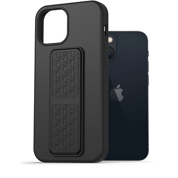 AlzaGuard Liquid Silicone Case with Stand pro iPhone 13 Mini černé (AGD-PCSS0025B)