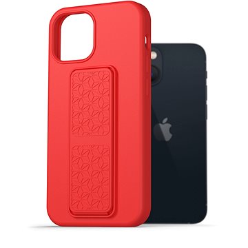 AlzaGuard Liquid Silicone Case with Stand pro iPhone 13 Mini červené (AGD-PCSS0025R)