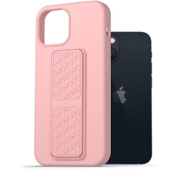 AlzaGuard Liquid Silicone Case with Stand pro iPhone 13 Mini růžové (AGD-PCSS0025P)