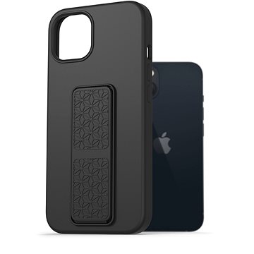AlzaGuard Liquid Silicone Case with Stand pro iPhone 13 černé (AGD-PCSS0026B)