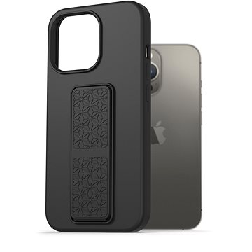 AlzaGuard Liquid Silicone Case with Stand pro iPhone 13 Pro černé (AGD-PCSS0027B)