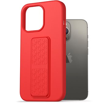 AlzaGuard Liquid Silicone Case with Stand pro iPhone 13 Pro červené (AGD-PCSS0027R)