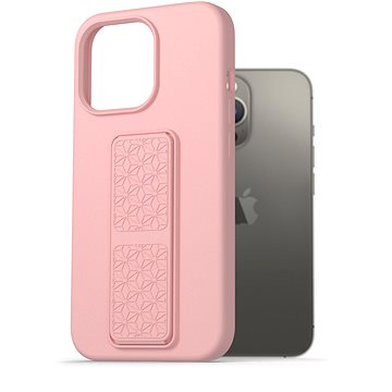 AlzaGuard Liquid Silicone Case with Stand pro iPhone 13 Pro růžové (AGD-PCSS0027P)
