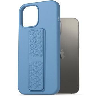 AlzaGuard Liquid Silicone Case with Stand pro iPhone 13 Pro Max modré (AGD-PCSS0028L)