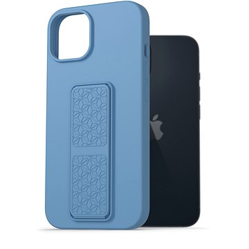AlzaGuard Liquid Silicone Case with Stand pro iPhone 14 modré (AGD-PCSS0029L)