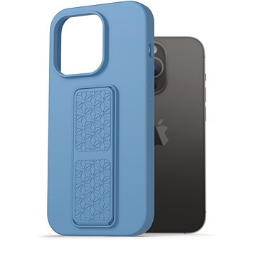 AlzaGuard Liquid Silicone Case with Stand pro iPhone 14 Pro modré (AGD-PCSS0031L)