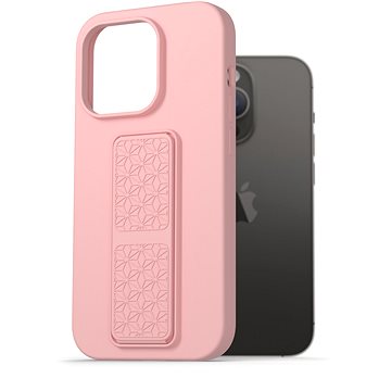 AlzaGuard Liquid Silicone Case with Stand pro iPhone 14 Pro růžové (AGD-PCSS0031P)