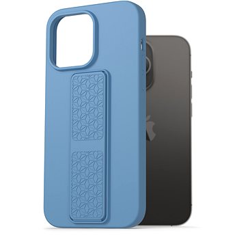 AlzaGuard Liquid Silicone Case with Stand pro iPhone 14 Pro Max modré (AGD-PCSS0032L)