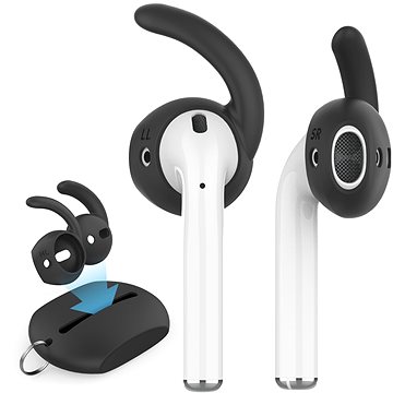 AhaStyle AirPods EarHooks 3 páry černá (PT60-Black)