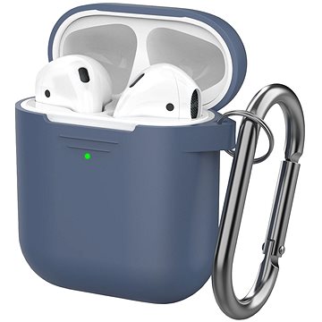 AhaStyle kryt AirPods 1 & 2 s LED indikací Navy Blue (PT06-Navy Blue)